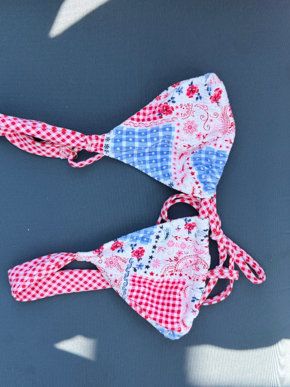 USA themed triangle bikini top